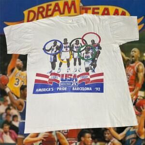 Vintage 1992 NBA Olympics Dream Team Basketball Rare Tee